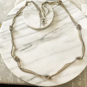 LOFT Necklace Silver‎ Gold Knot Rope Chain Sophisticated Modern Contemporary